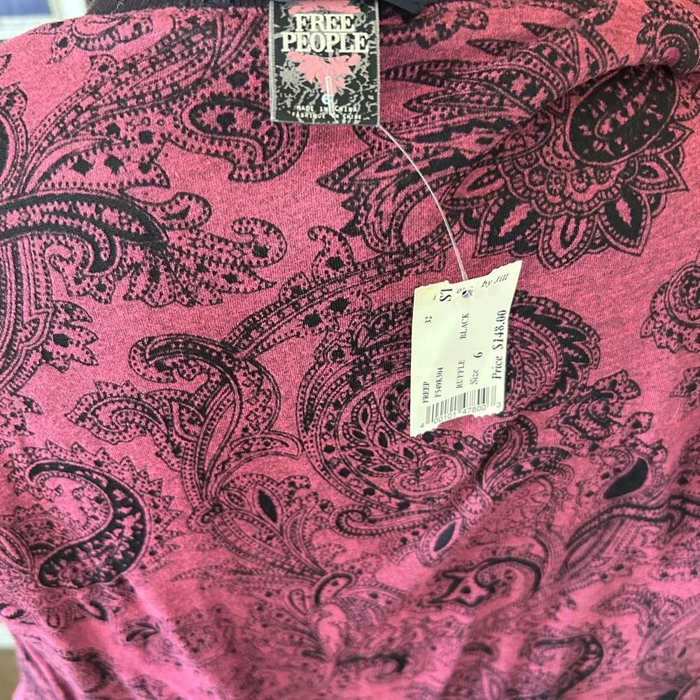 NWT FREE PEOPLE military style black women’s ruffled blazer - Picture 11 of 11